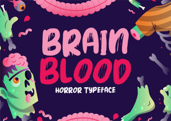 Blood Brain: The Ultimate Display Font for Spooky Design Projects