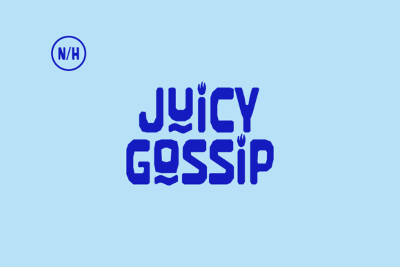 Juicy Gossip: Bold, Robotic Display Font for Impactful Design