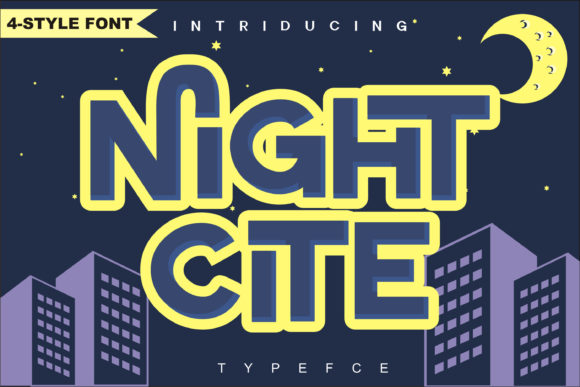 Night Cite: Elevating Visual Impact with Bold, Thick Typography