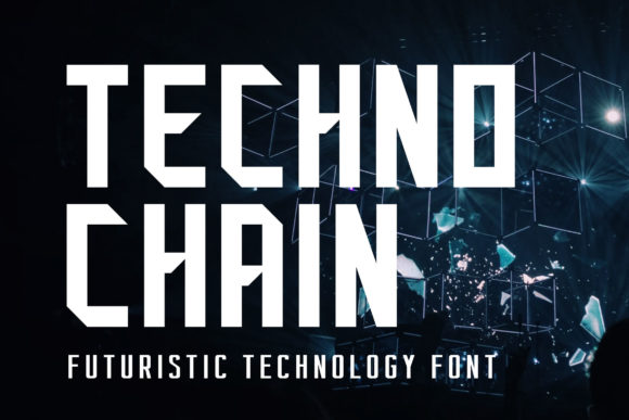 Techno Chain: The Bold, Futuristic Display Font for High-Impact Designs